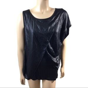 BCBG Maxazria Elodie Wrap Black Top